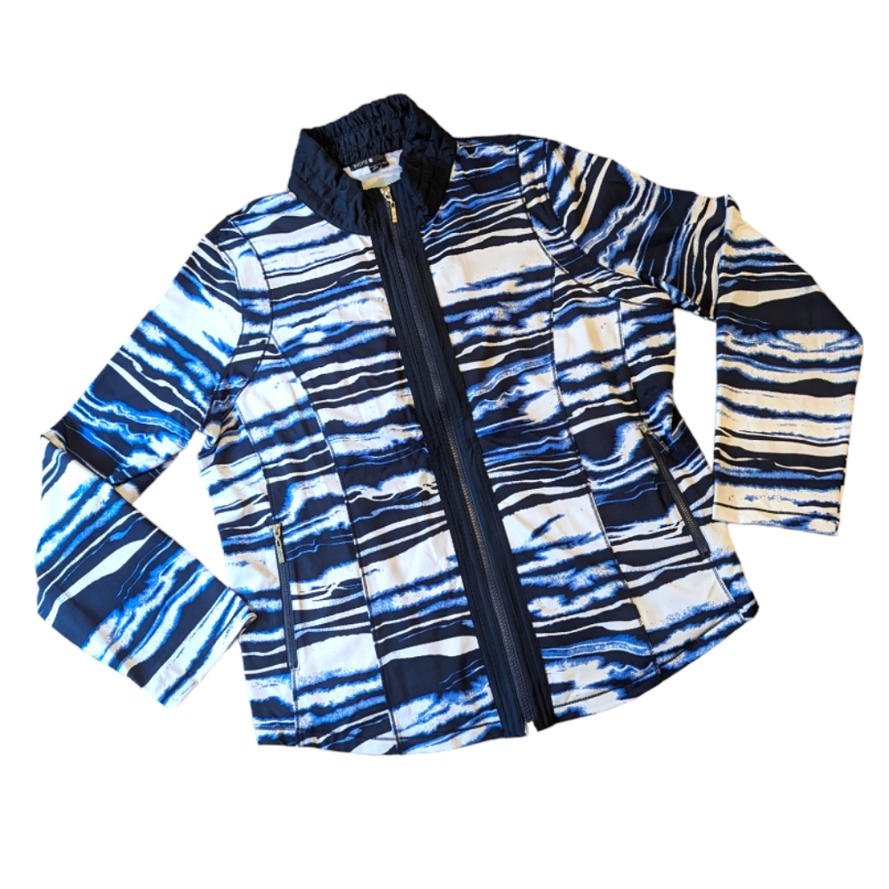 Bylyse blue/white striped lightweight Nylon jacket XXL